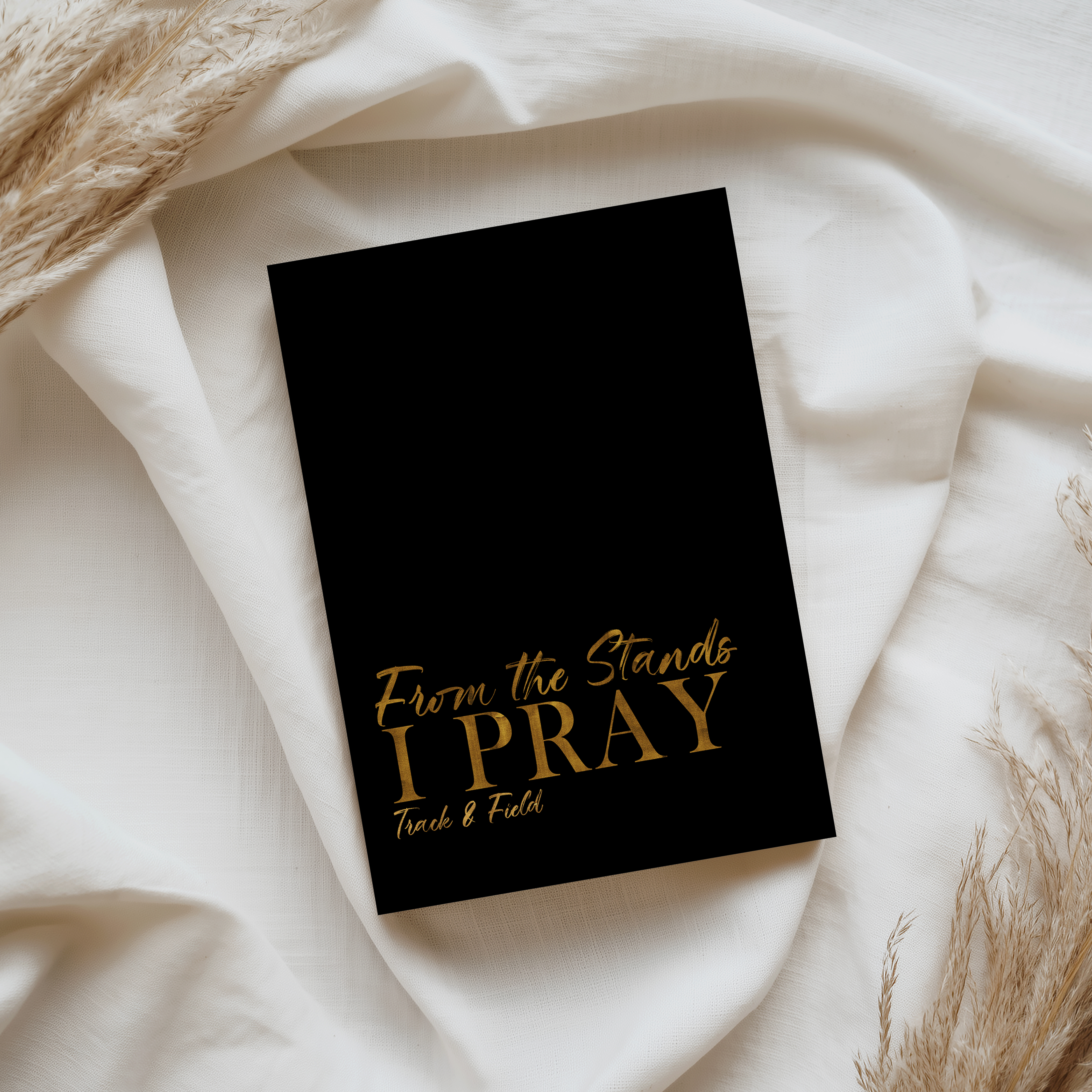 From the Stands I Pray prayer journal — hardcover with gold detailing